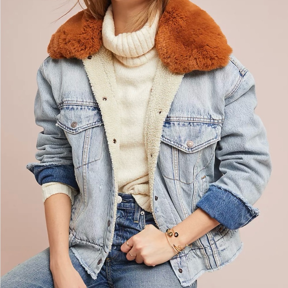 Levi’s Fur/Sherpa Denim Trucker Jacket - Medium